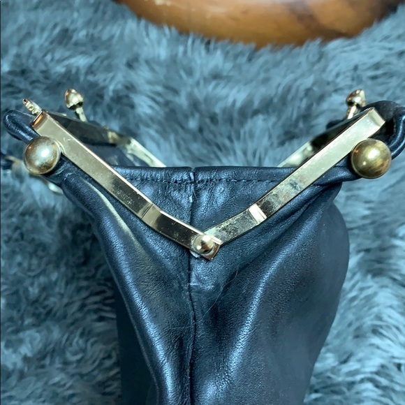 Vintage FS Black Leather Convertible Clutch Bag - Picture 9 of 13